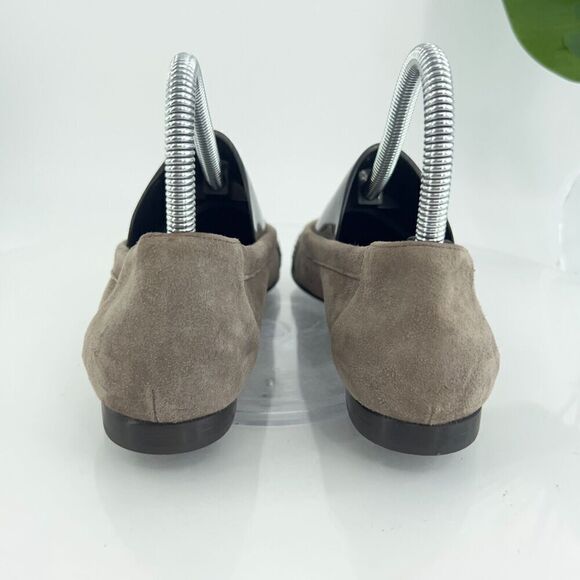 AGL Italy Women's Ballet Flats Size 36.5 Cap Toe Soft Brown Leather Slip On Shoe - Picture 7 of 15